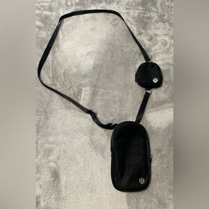 lululemon Black Belt Bag with Pouch
